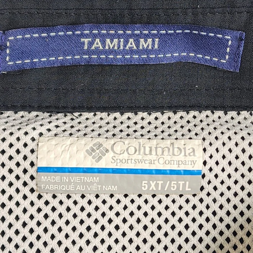 Columbia PFG Bahama Shirt Mens 5XT Tall Black Short Sleeve Vented Omni Shade - Picture 7 of 14